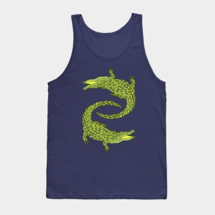 Crocodiles (Navy and Green Palette) Tank Top